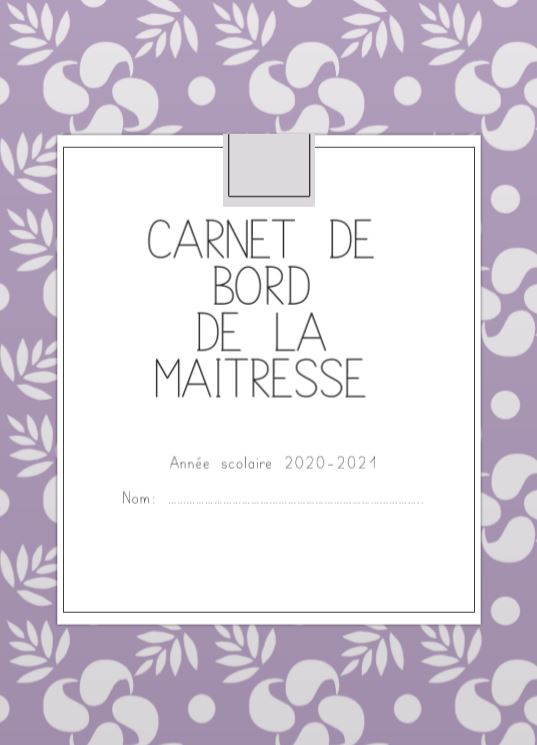 Carnet De Bord De La Maitresse 21 L Ardoise A Craie