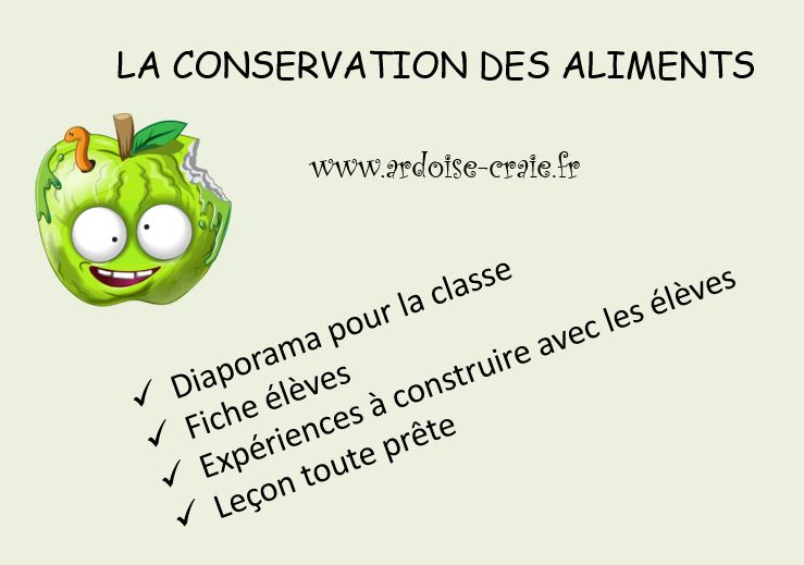 La conservation des aliments - L'ardoise à craie